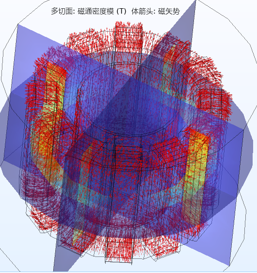 comsol三维电磁搅拌，热-电磁-流体耦合的图1